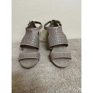 Jones New York Signature Pralu Style Wedge Heel Strappy Laser Cut Sandal Size 9M